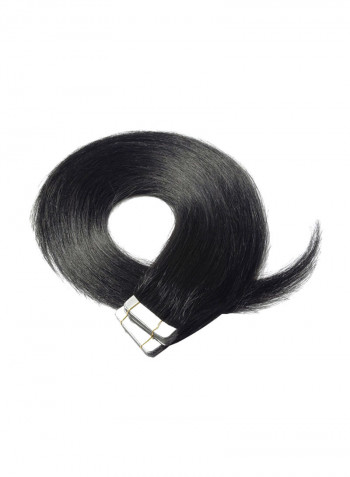40-Piece Long Straight Human Hair Extension 1 Jet Black 16inch