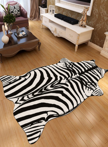 Animal Printed Floor Mat White/Black 120x160cm