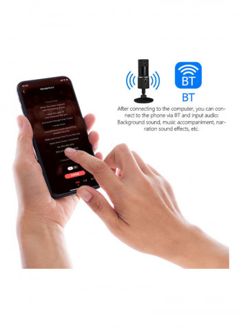 USB Streaming Microphone With Webcam LU-VH50-30 Black