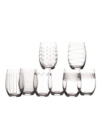 8-Piece Stemless Glass Set Clear