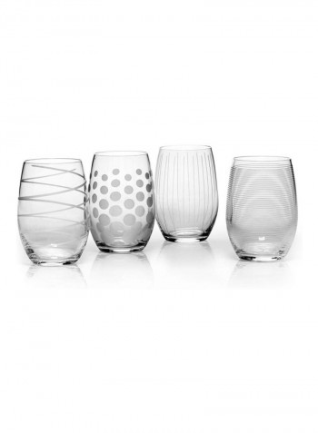 8-Piece Stemless Glass Set Clear