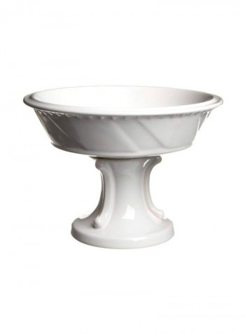 Medium Footed Bowl White 9.2x7x9.2inch