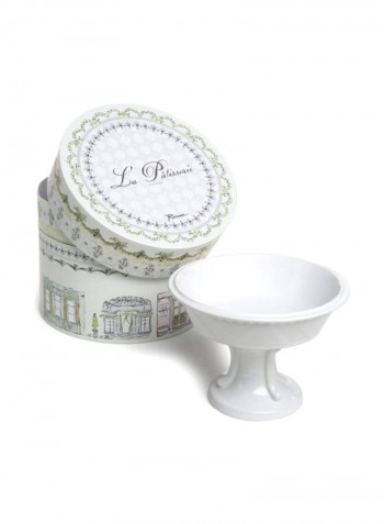 Medium Footed Bowl White 9.2x7x9.2inch