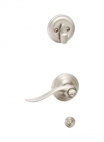 Nickel Hand Tustin  Door Handle Set Silver 5x2.6x2.6inch