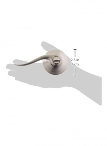Nickel Hand Tustin  Door Handle Set Silver 5x2.6x2.6inch