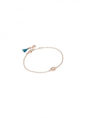 18 Karat Gold Plated 925 Sterling Silver Cubic Zirconia Studded Bracelet