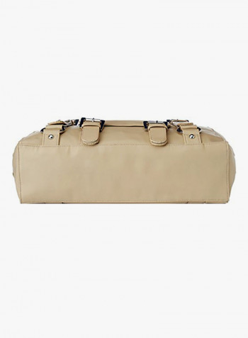Polyester Blend Shoulder Bag Off White