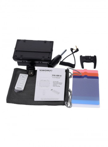 LED Studio Video Photographic Light Black/Silver
