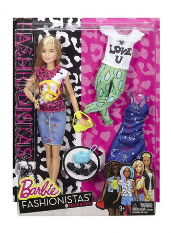 Fashions Peace And Love Blonde Doll With Accessories