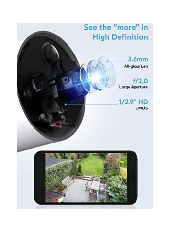 1080P Rechargeable Night Vision Outdoor WiFi Camera with Two-Way Audio