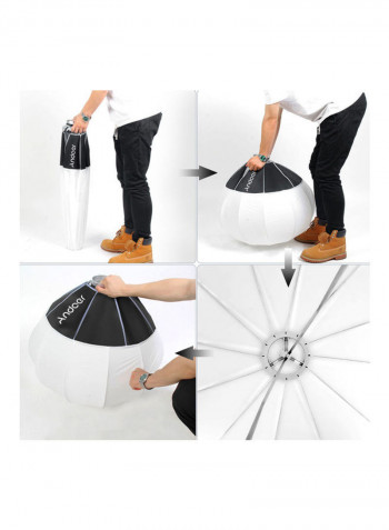 Spherical Collapsible Photography Soft Box White