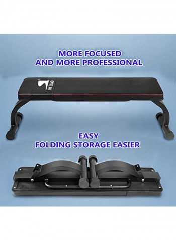 Foldable Workout Flat Bench 119x35x23cm