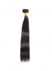 Brazilian Straight Silky Virgin Human Hair Extension Black 16inch