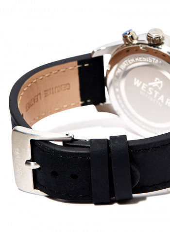 Men's Activ Leather Chronograph Wrist Watch 90224STN103