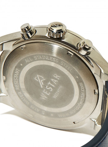 Men's Activ Leather Chronograph Wrist Watch 90224STN144