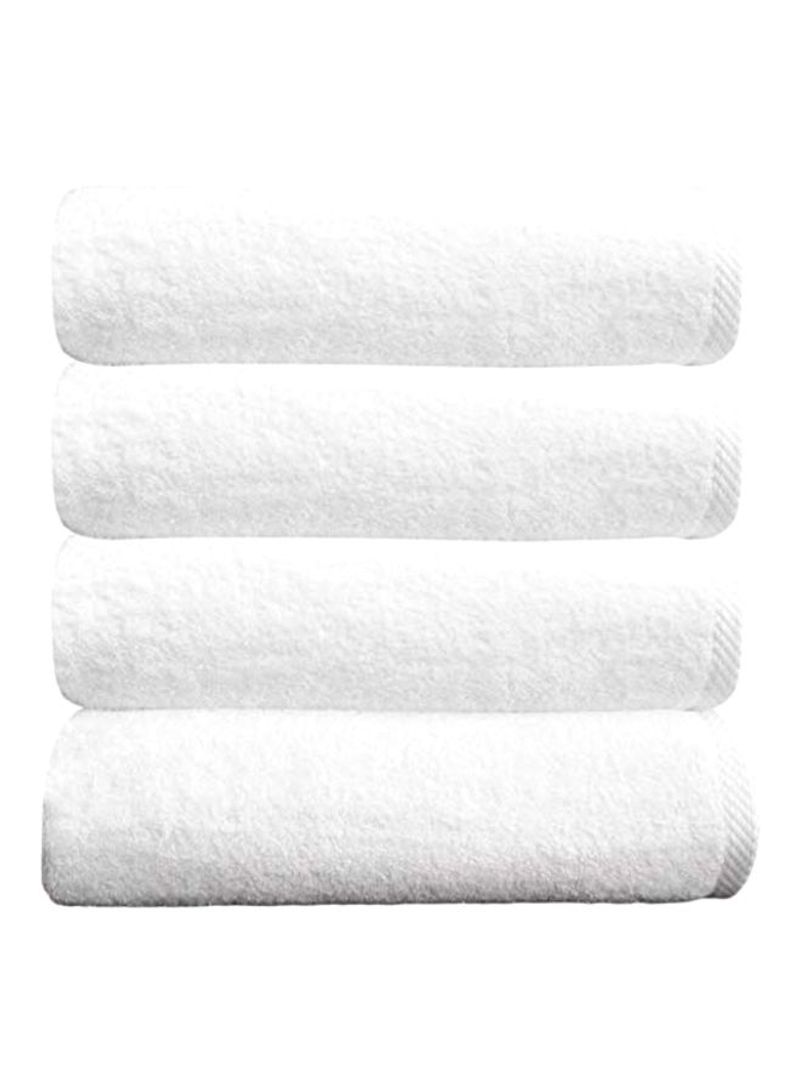 Pack Of 4 Cotton Towels White 27x54inch