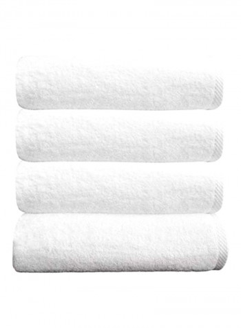 Pack Of 4 Cotton Towels White 27x54inch