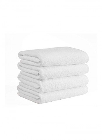 Pack Of 4 Cotton Towels White 27x54inch