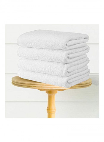 Pack Of 4 Cotton Towels White 27x54inch