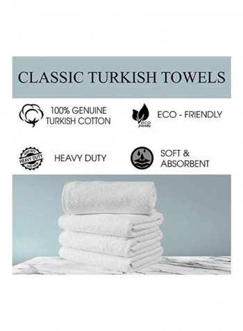 Pack Of 4 Cotton Towels White 27x54inch