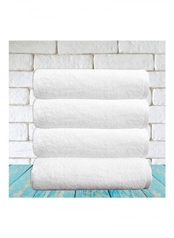 Pack Of 4 Cotton Towels White 27x54inch