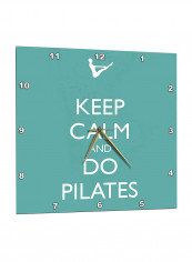Quote Printed Wall Clock Blue/White 15 x 15inch