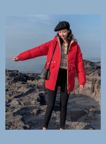 Long Sleeves Hooded Jacket Black