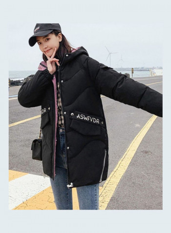 Long Sleeves Hooded Jacket Red