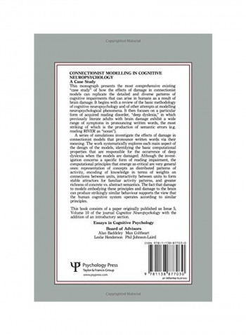 Connectionist Modelling In Cognitive Neuropsychology Paperback