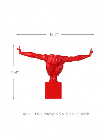 Diver Fiberglass Sculpture Red 2.05kg