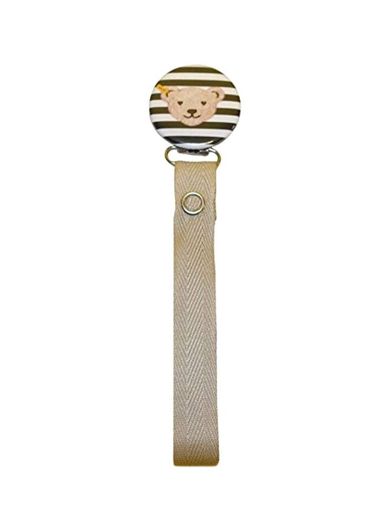 Striped Teddy Bear Printed Pacifier Holder