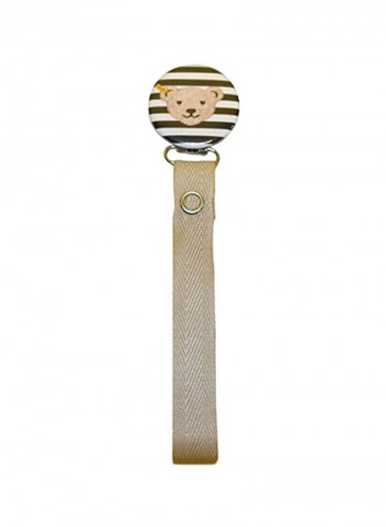 Striped Teddy Bear Printed Pacifier Holder