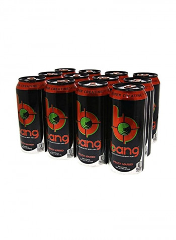 12-Piece Bang Energy Drink - Peach Mango