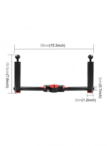 Dual Handheld Stabilizer 42 x 19.5 x 4.4cm Black