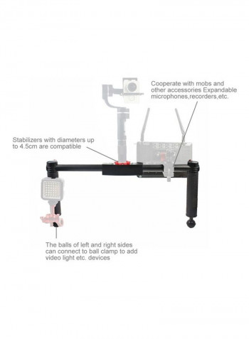 Dual Handheld Stabilizer 42 x 19.5 x 4.4cm Black