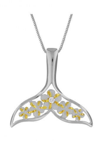 Pineapple Necklace Gold Plated Accents Pendant