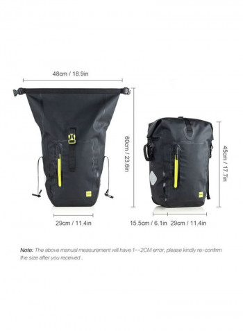 Waterproof Bike Bicycle Rear Rack Pannier Bag 50x6x30centimeter