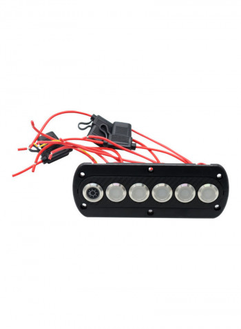6-Gang Marine Boat Rocker Switch Panel