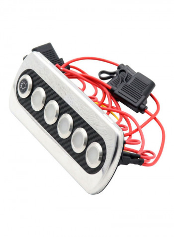 6-Gang Marine Boat Rocker Switch Panel