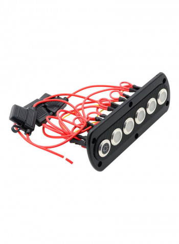 6-Gang Marine Boat Rocker Switch Panel