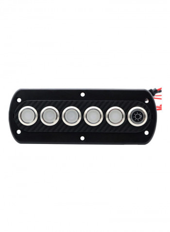 6-Gang Marine Boat Rocker Switch Panel