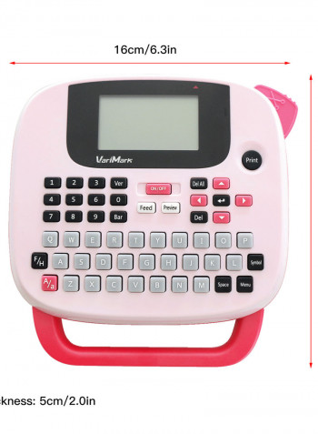 VariMark Portable Label Printer Maker Transfer For Home Office Organization Pink