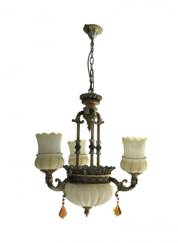 Chandelier Gold/White 55x78centimeter