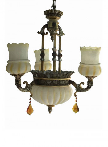 Chandelier Gold/White 55x78centimeter