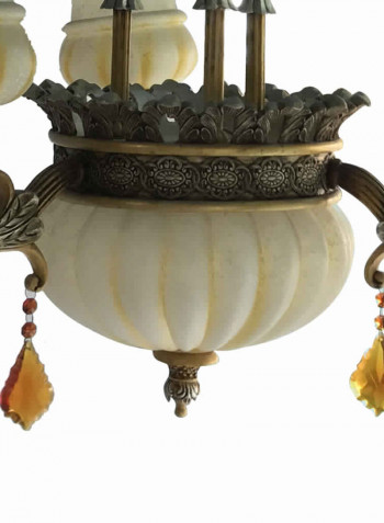 Chandelier Gold/White 55x78centimeter