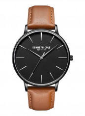 Men's Classic Water Leather Analog Watch KC51111004