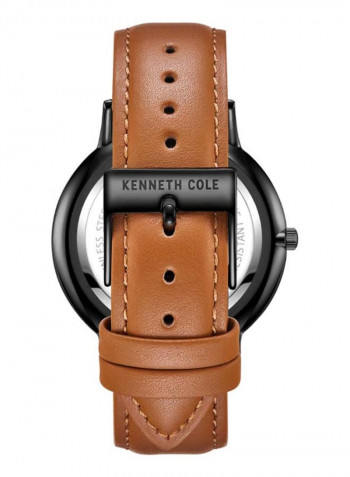 Men's Classic Water Leather Analog Watch KC51111004
