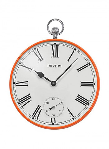 Value Added Wall Clock Orange/White 36.1 x 38.5centimeter