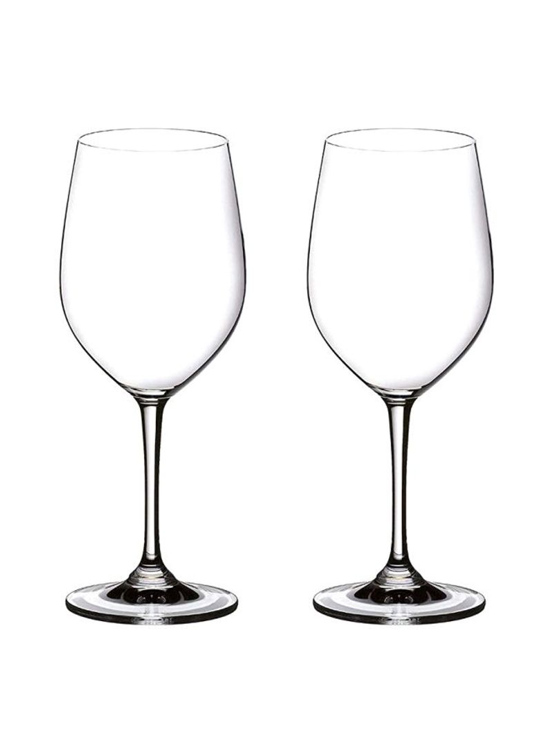 Set Of 2 Chardonnay Glasses Clear 8inch