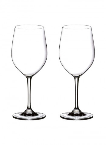 Set Of 2 Chardonnay Glasses Clear 8inch
